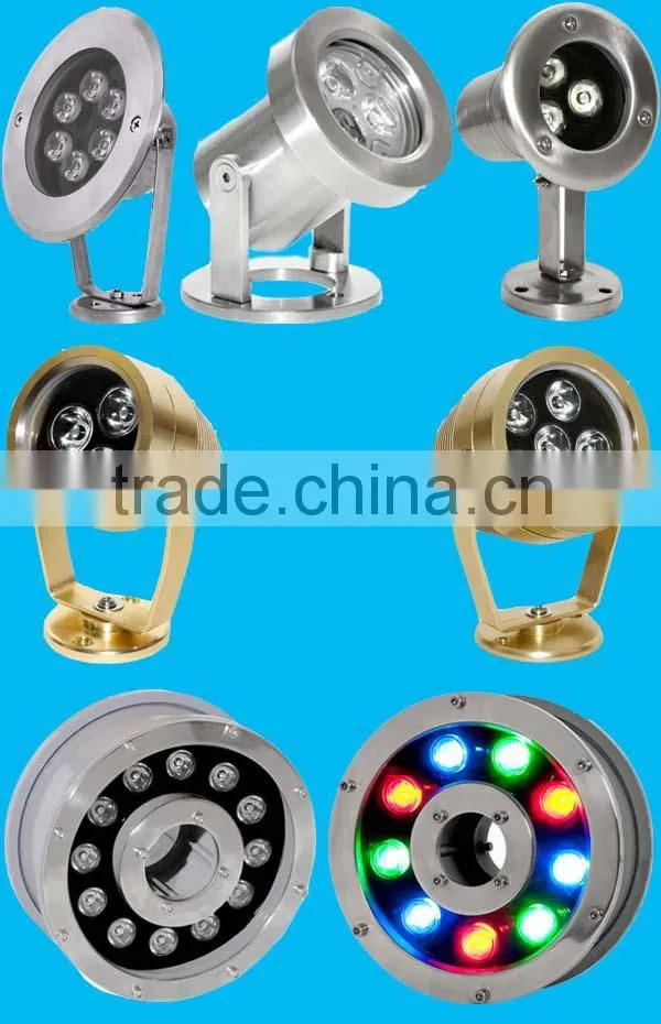 3W multi color IP68 stainless steel LED underwater light