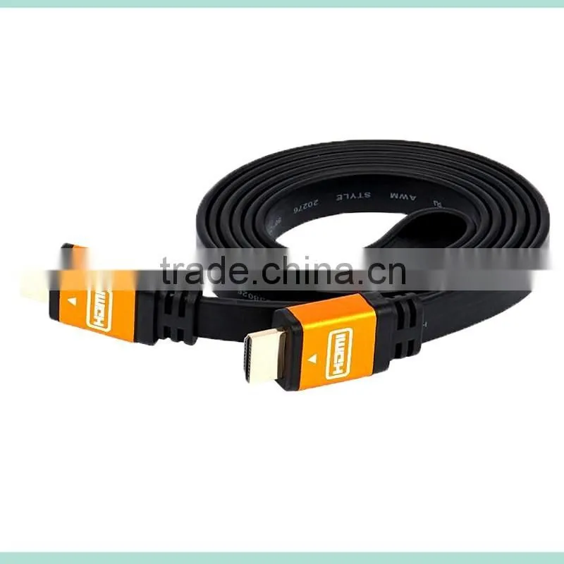 V2.0 New style HDMI cable with Ethernet and gold connector support 3D and 4K