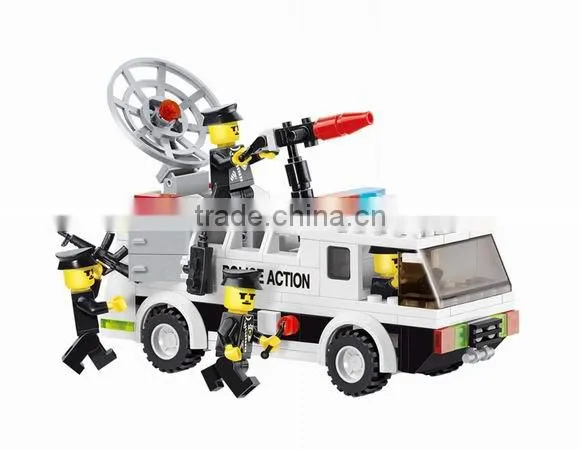 The police car intelligent plastic building blocks toys for kids