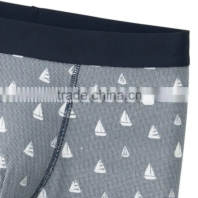 Good quality cotton elastane basic printing Man boxer shorts