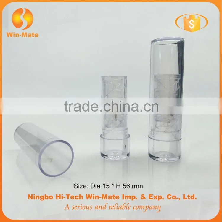 2015 popular plastic empty clear cosmetic tube