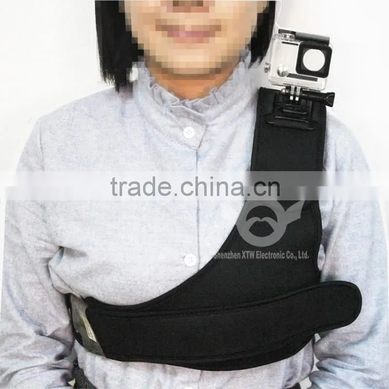 2016 newest go pro camera adjustable shoulder strap mount for go pro hero camera xiaomi yi camera