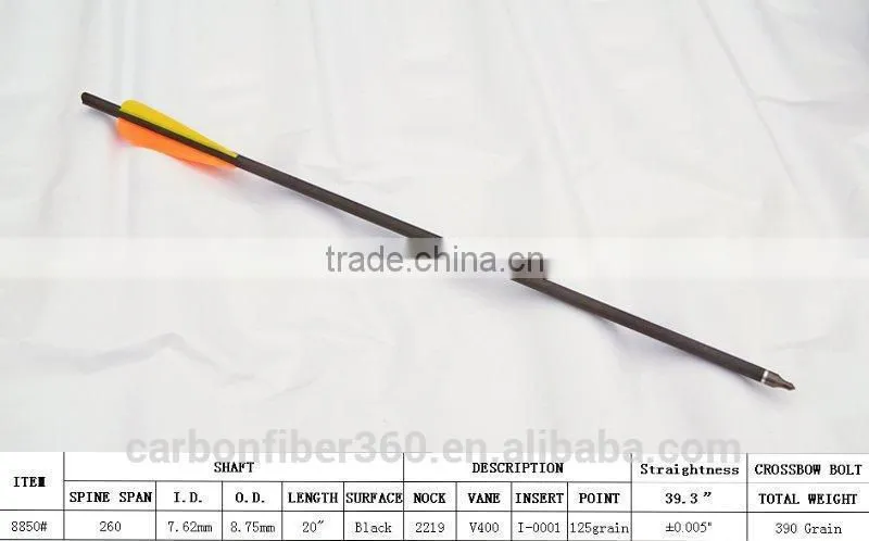 Cheap hunting carbon arrow shaft replaceable tip, archery carbon fiber arrows