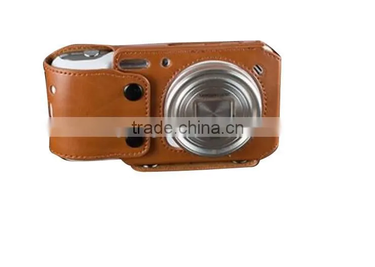 Best Selling Orange Leather Camera Bag,leather pouch for camera