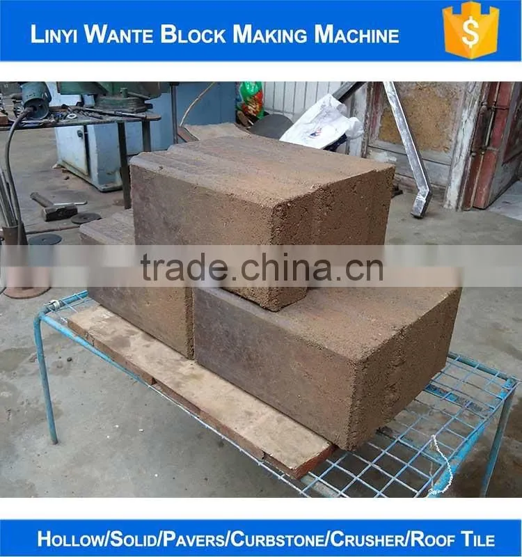 2016 new design factory price WT2-20m interlocking compressed earth block machines from Linyi Wante Machinery