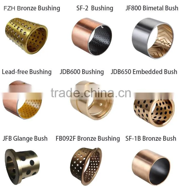 hydraulic bushing sliding bearing 40 * 44 * 40 mm metric sizes bore with steel backing alloy bronze based