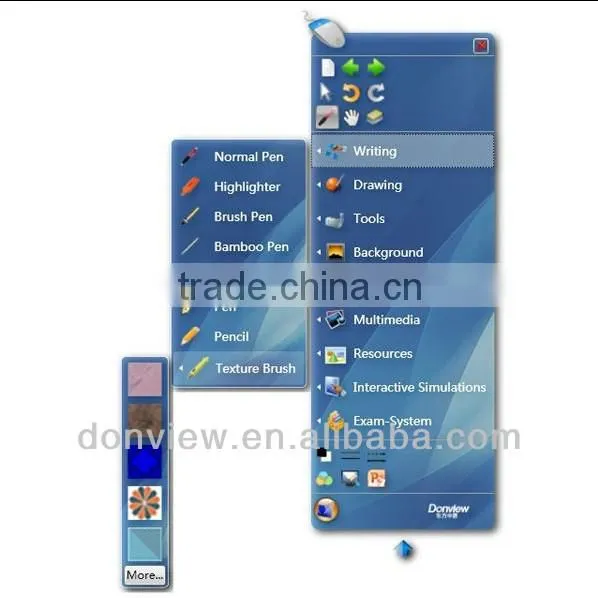 Portable dual writing interactive educational equipment