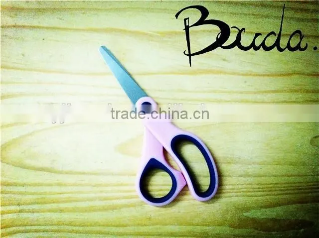 Best selling stainless steel stationery scissors with PP+TPR handle BD-S1654