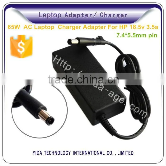 china factory wholesale laptop adapter charger for HP 18.5v 3.5a