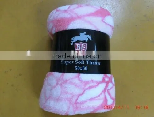 100% polyester fleece waterproof travell fleece blanket with carry handle