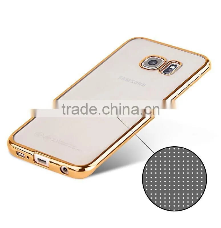 Clear TPU Back Cover For Samsung Galaxy S7, Slim TPU Case Electroplated Edge