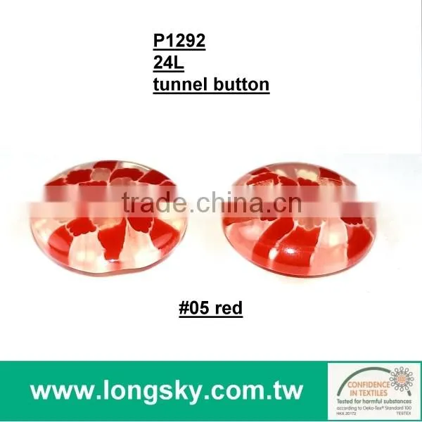 (#P1292-05) 2015 custom made fashion show designer plastic red round clothing buttons