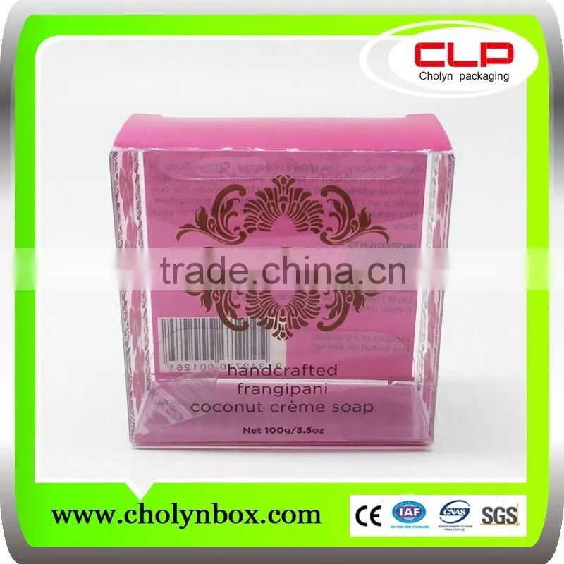 custom plastic high transparent clamshell packaging box