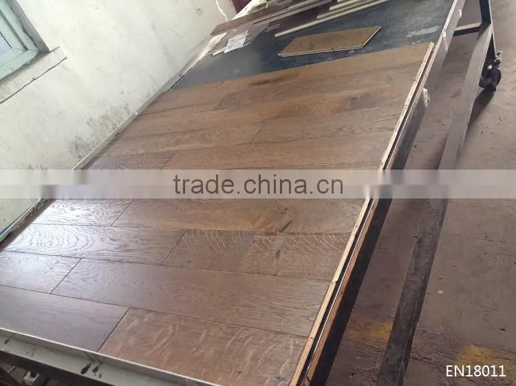 New Design Smoked And Hand Wax oiled Treatment Oak Wood Flooring