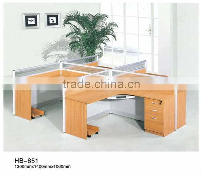 Top quality modern office computer workstation for 4 seat