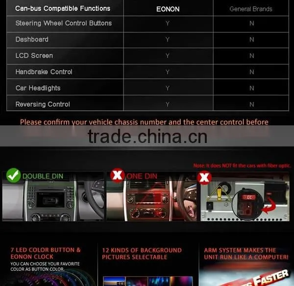 EONON GM5160 7 Inch Digital Touch Screen GPS/Car DVD Player with Screen Mirroring For Mercedes-Benz A-Class/B-Class