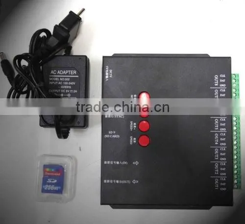 sd card pixel rgb controller t-8000 for 8192 pixels led light