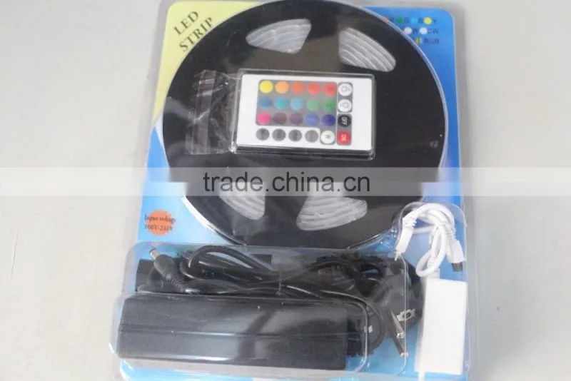 DC12V RGB LED Strip Light SMD 3528 Waterproof Wireless LED Strip with Remote Controller and power
