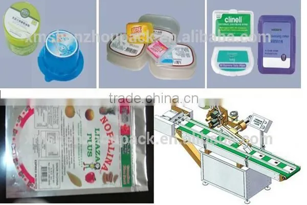 High speed automatic plastic bag labeling machine/plastic bag labeler