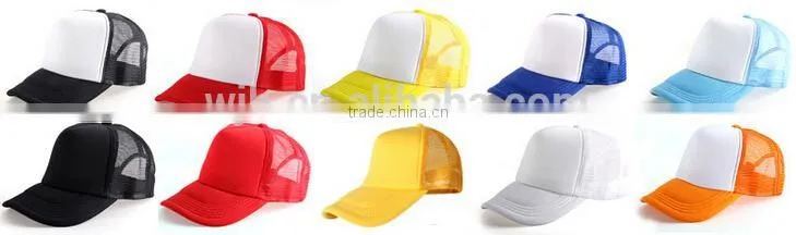 All kinds of color 100% polyester blank trucker cap for kids