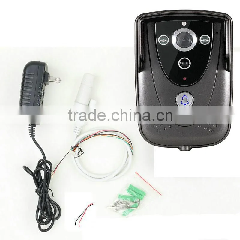 Smart home wifi IP video door bell with Monitor/ intercom/unlock function remote control by smartphone for multi-department