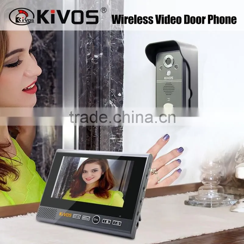 7" Home Security Camera Monitor IR Night Vision PIR Intercom Doorbell Wireless Video Door Phone