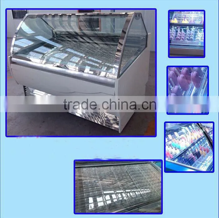 Display Cooler Automatic Defrosting Ice Cream Display Showcase/Ice Cream Popsicle Display Showcase