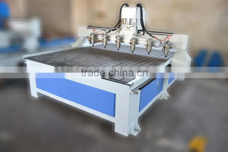 Hot 6 heads cnc router, jinan cnc router, cnc woodworking carving machine