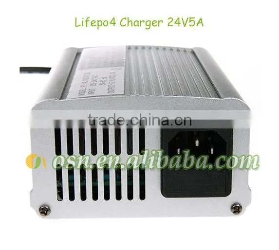 lifepo4 24V5A battery charger with aluminum case