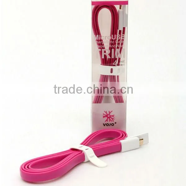 Colorful noodle flexible flat cable for all kinds of android smart phones