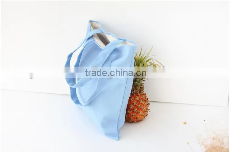 Canvas Shopping handbag plain ;canvas tote bag plain ; canvas cotton shopping bag solid colour