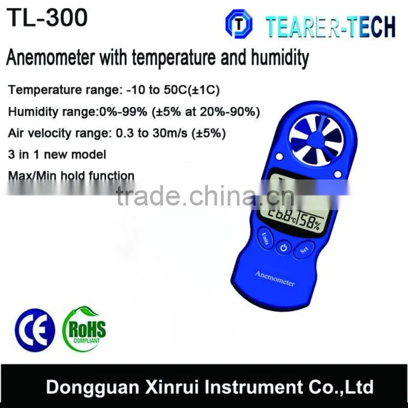 LCD Digital Hand-held Wind Speed Gauge Meter multifunction Measure Anemometer Thermometer and temperature