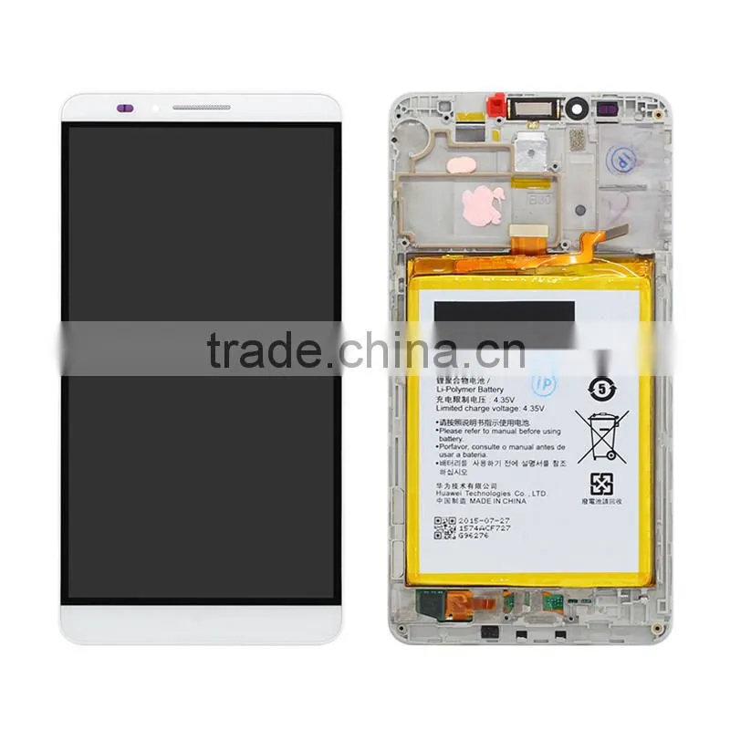 Original Genuine LCD Screen With Digitizer And Frame Assembly For Huawei Honor Mate 7 - White (Including Battery)
