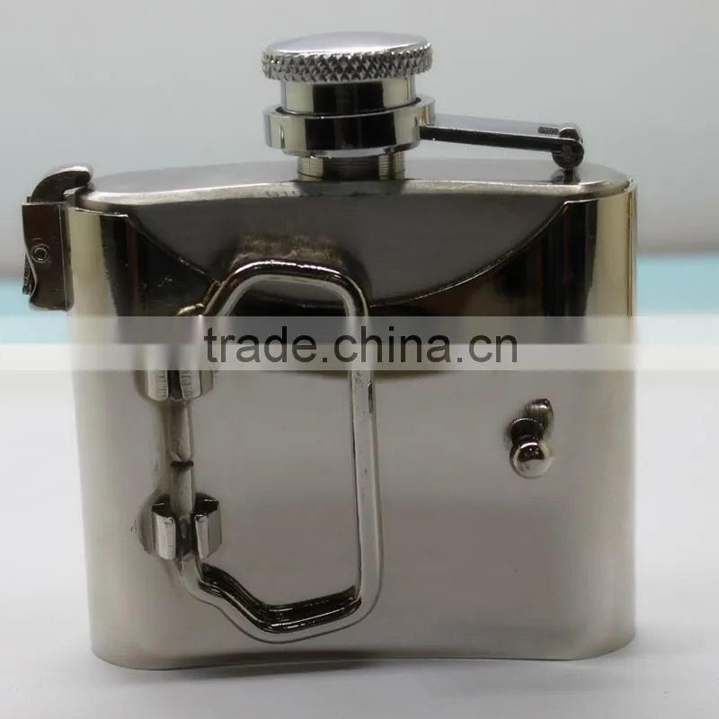 500ml laser welding copper black alcohol 6oz disposable hip flask with cigarette case
