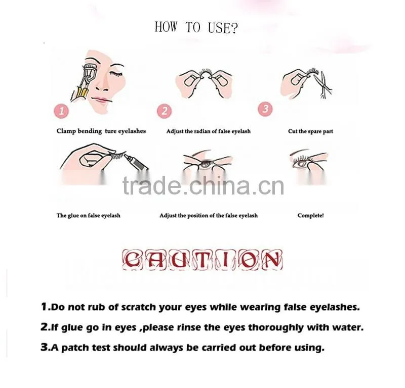 3D false eyelashes Fake Eyelashe extension dense eyelash