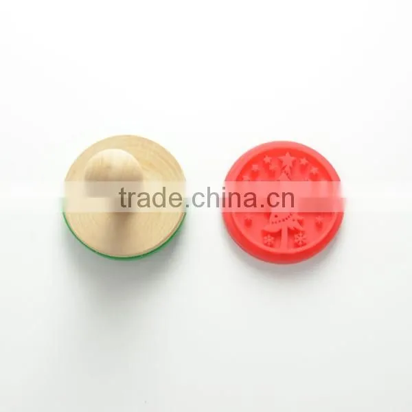 Silicone and Wooden Stamp Cookie Stamp