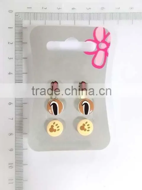 Lovely acrylic carton squirrels earring set for children