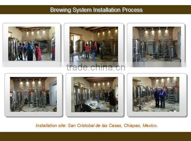 Stainless steel commercial beer brewery equipment for sale