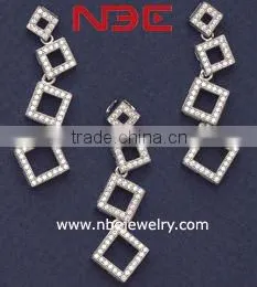 Micro pave setting 925 sterling silver earring
