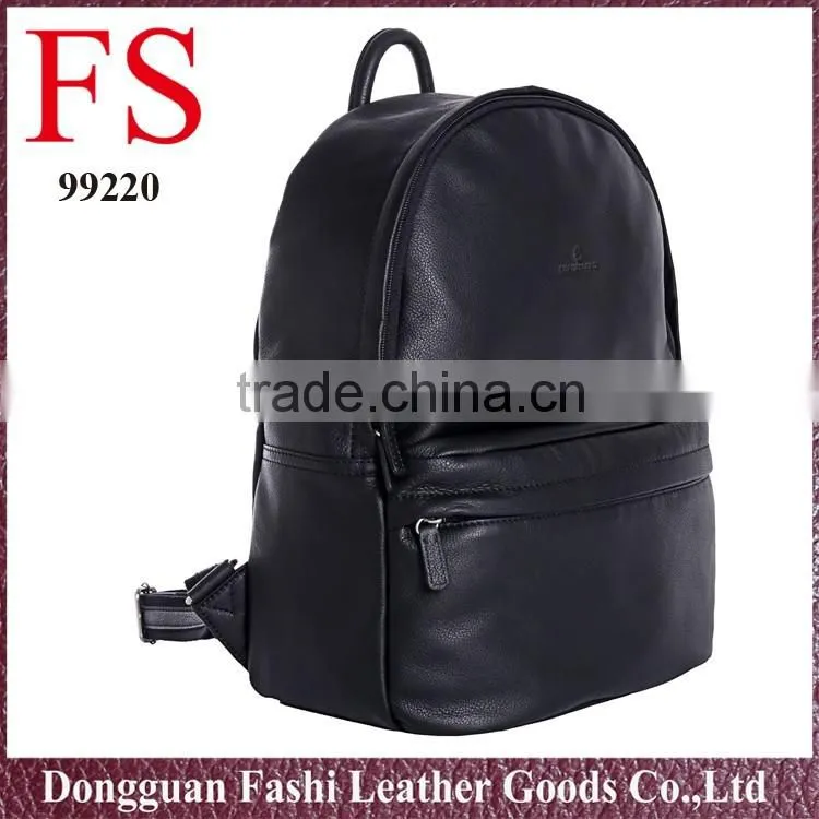 Wholesale Western Style Men's School Leather outdoor Backpack