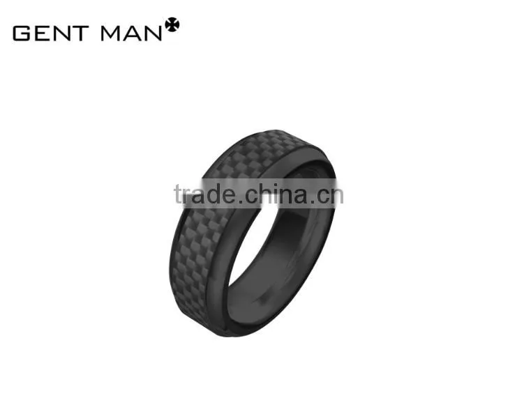 fashion jewelry 2016 for man titanium wedding band ring black carbon fiber ring wedding rings