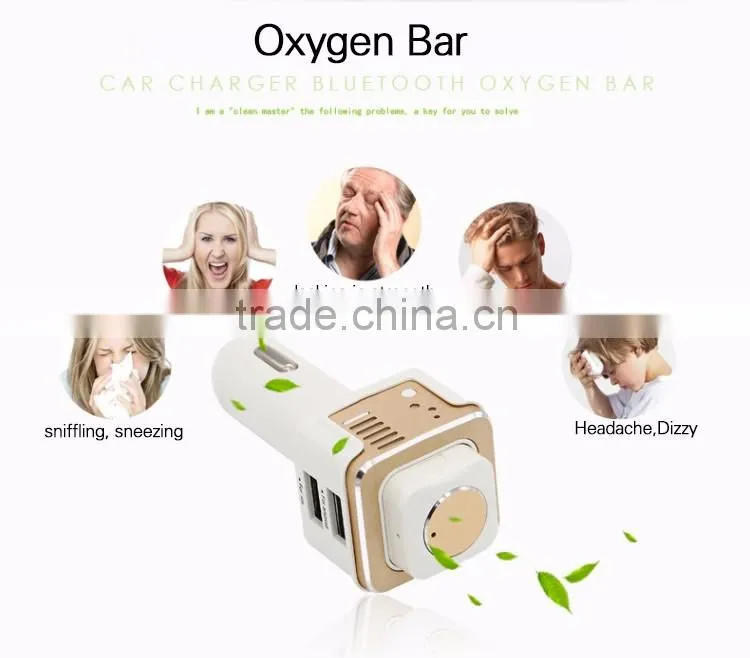 New energy car bluetooth with car charging oxygen bar,car charging bluetooth with headset
