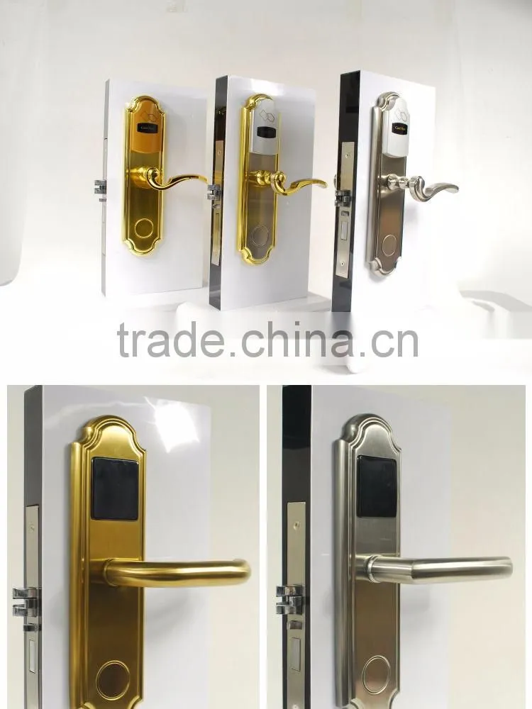 Hot selling rfid card security handle safe electronic digital hotel smart keyless door lock italy