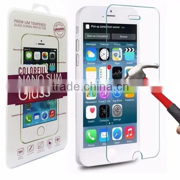 For iphone 6s plus tempered glass screen protector 2.5D, 0.3mm glass film, cheap price