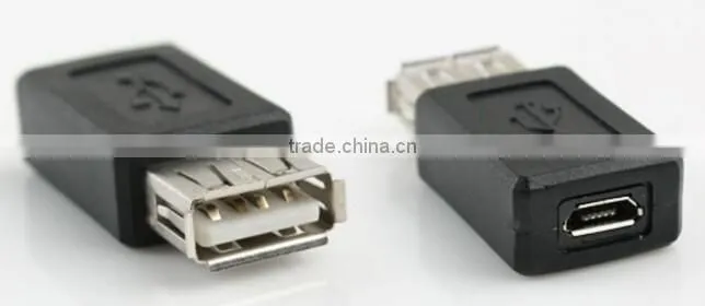 Micro usb 5pin female to USB 2.0 A female adapter black color top quality cabletolink