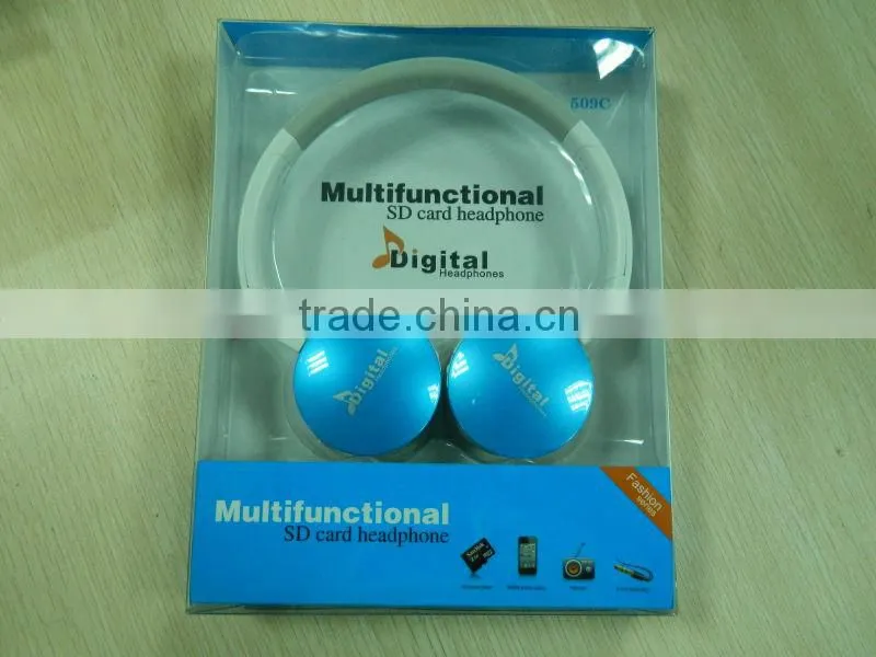 SD Card Reader Headphone with FM,MP3 Player Headphone