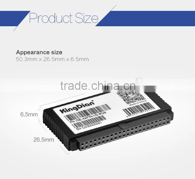 KingDian DOM Disk on Module IDE-44PIN-VS ssd solution 4GB 8GB 16GB 32GB 64GB IDE DOM (IDE-44PIN-VS)