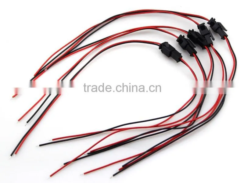 Wholesale SM 2-Pin LED Light Connector Female & Male black Plug with Wire Cable