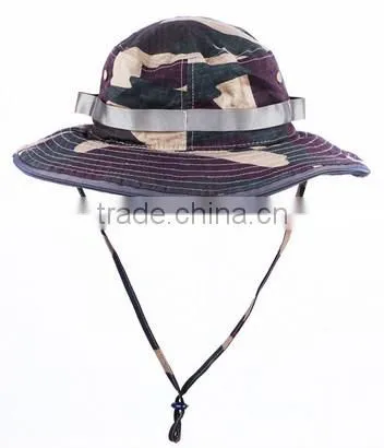 100% cotton camouflaged multi panel bucket cap fisherman hat fishing cap