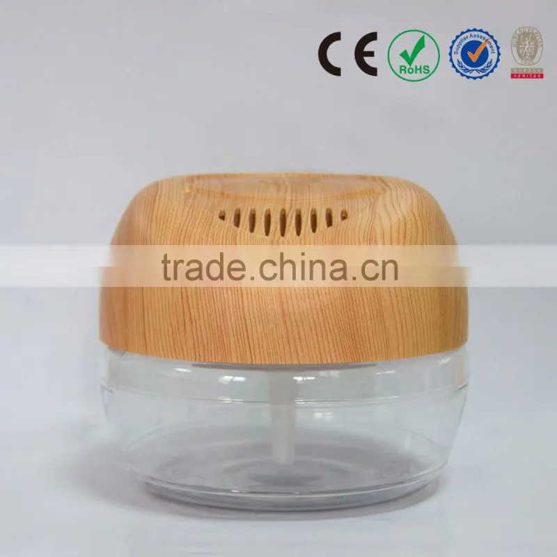 wooden surface air purifier with LED lights